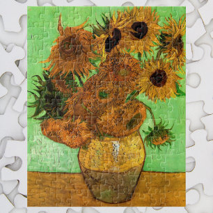 Vase with Twelve Sunflowers by Vincent van Gogh Jigsaw Puzzle
