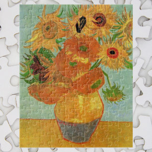 Vase with Twelve Sunflowers by Vincent van Gogh Jigsaw Puzzle