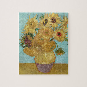 Vase with Twelve Sunflowers by Vincent van Gogh Jigsaw Puzzle