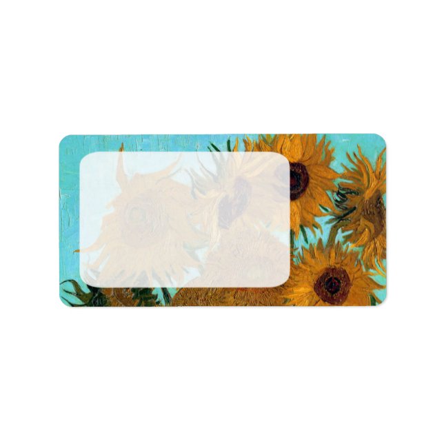 Vase with Twelve Sunflowers by Vincent van Gogh Label (Front)