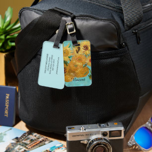 Vase with Twelve Sunflowers by Vincent Van Gogh  Luggage Tag