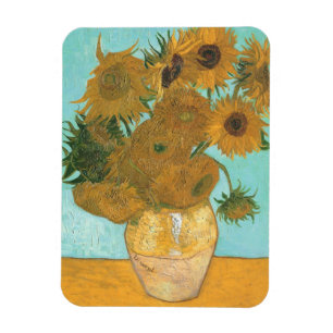 Vase with Twelve Sunflowers by Vincent van Gogh Magnet
