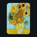 Vase With Twelve Sunflowers By Vincent Van Gogh Magnet<br><div class="desc">To the best of my knowledge these images are in public domain and believed to be free to use without restriction in the US. 
 Please contact me if you discover that any of these images are not in Public Domain.</div>