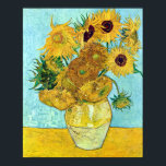 Vase With Twelve Sunflowers By Vincent Van Gogh Poster<br><div class="desc">To the best of my knowledge these images are in public domain and believed to be free to use without restriction in the US. 
 Please contact me if you discover that any of these images are not in Public Domain.</div>