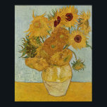 Vase with Twelve Sunflowers by Vincent van Gogh Poster<br><div class="desc">The ever famous " Vase with Twelve Sunflowers" painted in 1889 by Vincent van Gogh.</div>