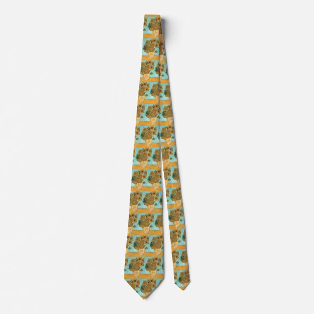 Vase with Twelve Sunflowers by Vincent van Gogh Tie (Front)