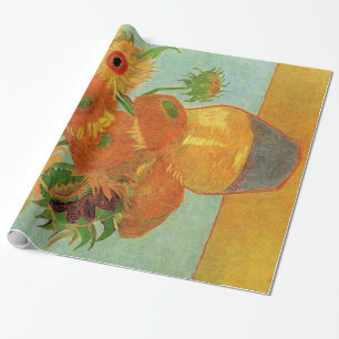 Vase with Twelve Sunflowers by Vincent van Gogh. Wrapping Paper