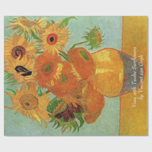 Vase with Twelve Sunflowers by Vincent van Gogh. Wrapping Paper