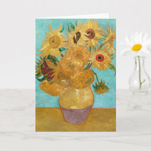 Vase with Twelve Sunflowers Van Gogh Card