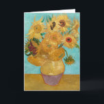 Vase with Twelve Sunflowers | Van Gogh | Card<br><div class="desc">Vase with Twelve Sunflowers is a 1888 painting by Vincent van Gogh. This version resides in the Philadelphia Museum of Art,  Philadelphia,  United States.</div>