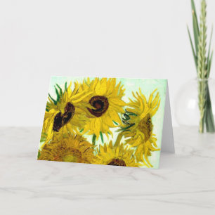 Vase with Twelve Sunflowers, Van Gogh Fine Art Card