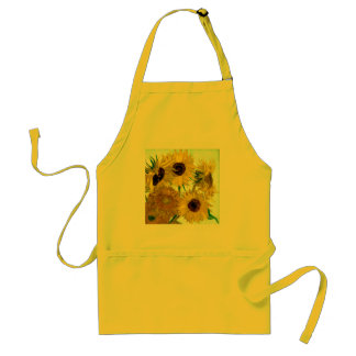 Vase with Twelve Sunflowers, Van Gogh Fine Art Standard Apron