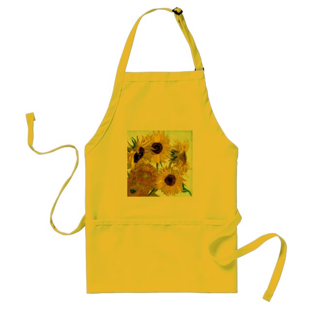 Vase with Twelve Sunflowers, Van Gogh Fine Art Standard Apron (Front)
