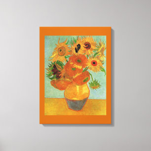 Vase with Twelve Sunflowers Vincent van Gogh. Canvas Print