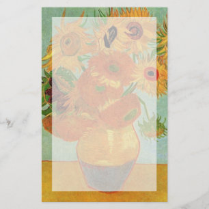Vase with Twelve Sunflowers, Vincent van Gogh. Stationery