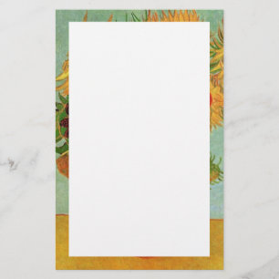 Vase with Twelve Sunflowers, Vincent van Gogh. Stationery