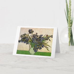 Vase with Violet Irises Van Gogh Fine Art Card