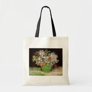 Vase with Zinnia Flowers by Vincent van Gogh Tote Bag