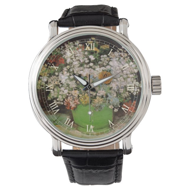 Vase with Zinnia Flowers by Vincent van Gogh Watch (Front)