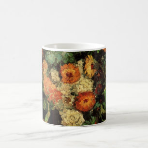 Vase with Zinnias and Geraniums, Vincent van Gogh Coffee Mug