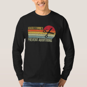 Vasectomies Prevent Abortion Pro Choice Womens Rig T-Shirt