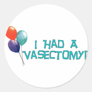 Vasectomy Classic Round Sticker