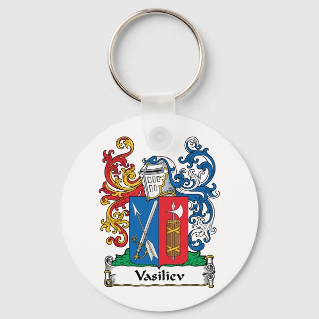 Vasiliev Family Crest Key Ring (Front)