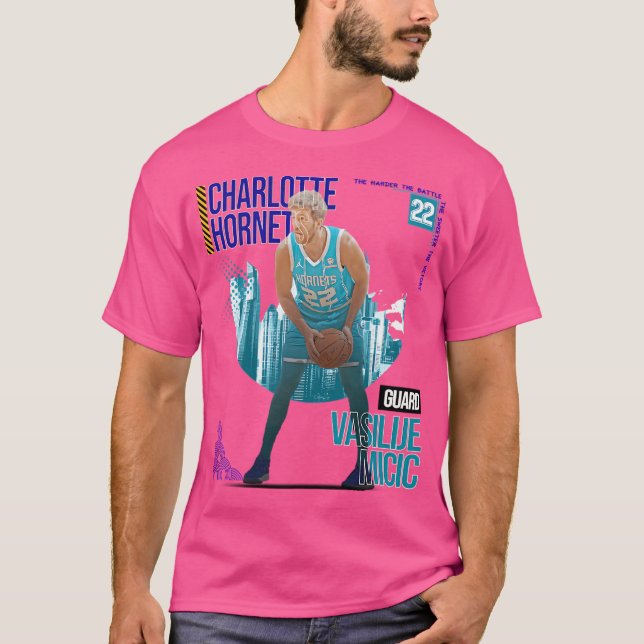 Vasilije Micic Basketball Art Hornets 2 T-Shirt (Front)