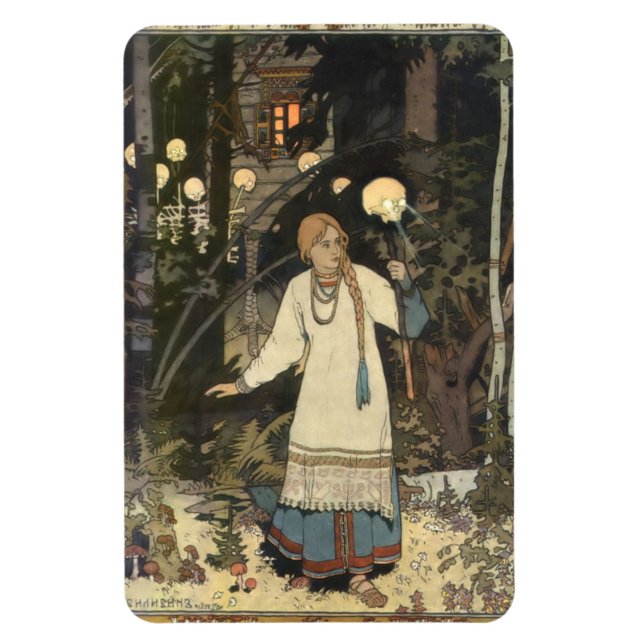 Vasilisa the Beautiful at the Hut of Baba Yaga - I Magnet (Vertical)