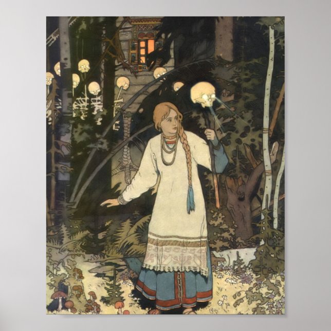 Vasilisa the Beautiful at the Hut of Baba Yaga - I Poster (Front)