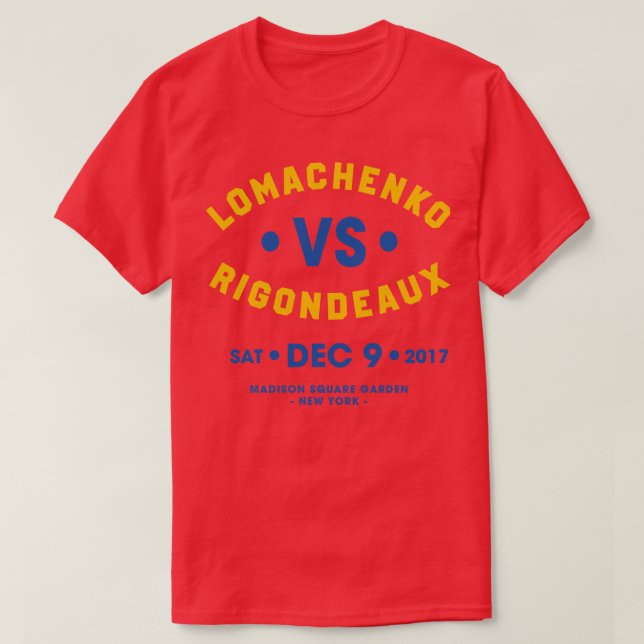 Vasiliy Lomachenko vs Guillermo Rigondeaux boxing T-Shirt (Design Front)