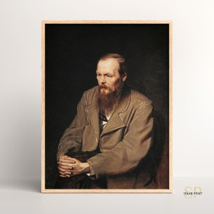 Vasily Perov Portrait of Fyodor Dostoyevsky Art Poster