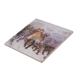 Vasily Surikov- Big masquerade Tile
