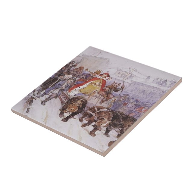 Vasily Surikov- Big masquerade Tile (Side)