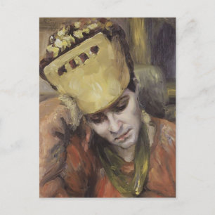 Vasily Surikov- Portrait of woman with kokoshnik Postcard