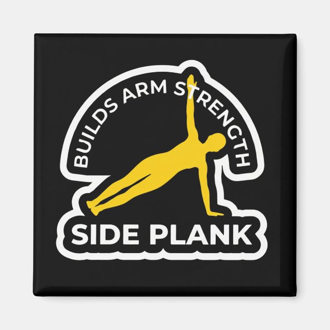 Vasisthasana Side Plank • Builds Arm Strength Yoga Magnet (Front)