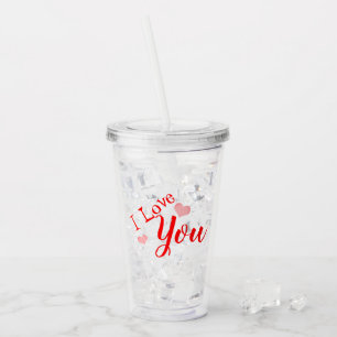 Vaso de acrílico - I Love You Acrylic Tumbler