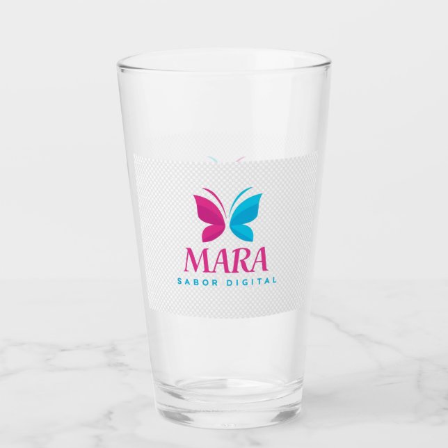 Vaso de Cristal MARA – Sabor Digital Glass (Front)