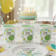 Vasos De Papel Personalized Dinosaur Paper Cups -