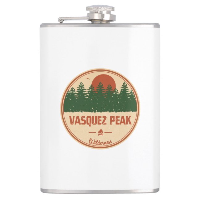 Vasquez Peak Wilderness Colorado Hip Flask (Front)