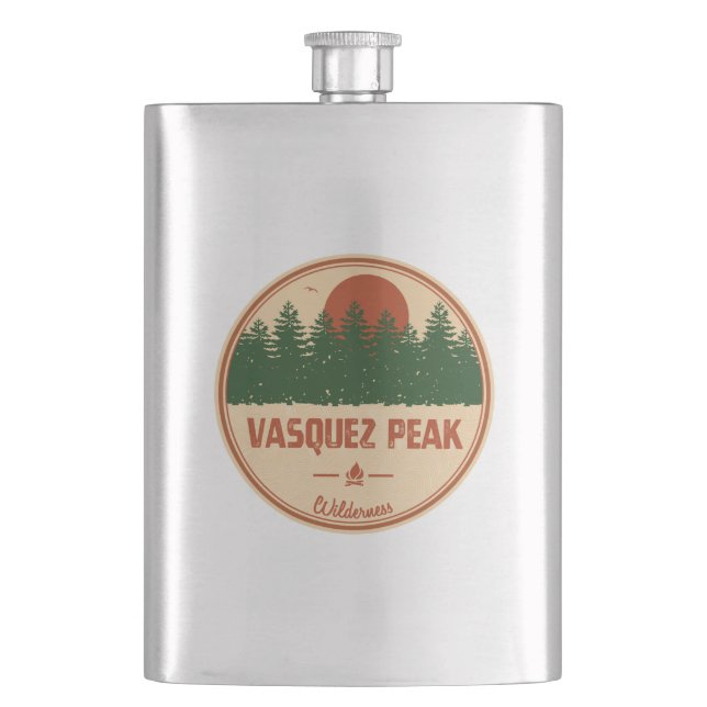 Vasquez Peak Wilderness Colorado Hip Flask (Front)