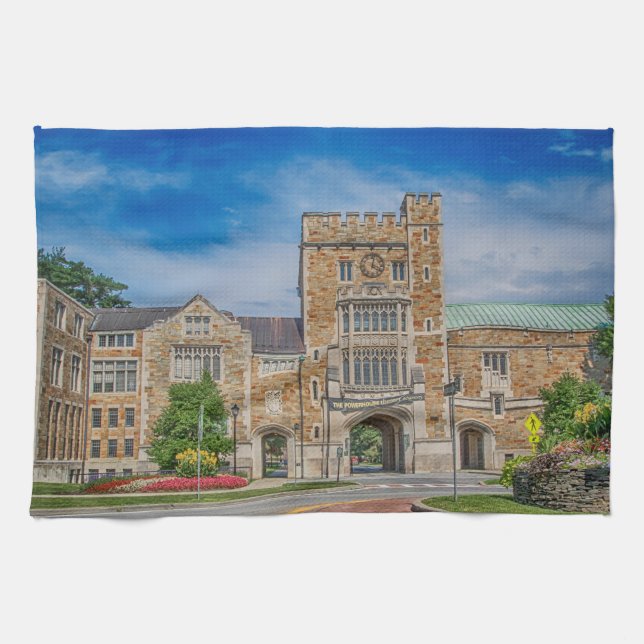 Vassar College Main Entrance in NY Tea Towel (Horizontal)