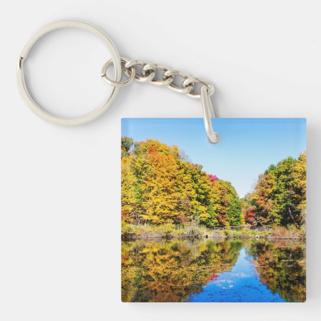 Vassar Farms Pond Key Ring (Front)