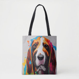 Vasset Hound Dog Pet Cute Adorable Animal Company Tote Bag