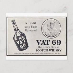 Vat 69 scotch wiskey postcard