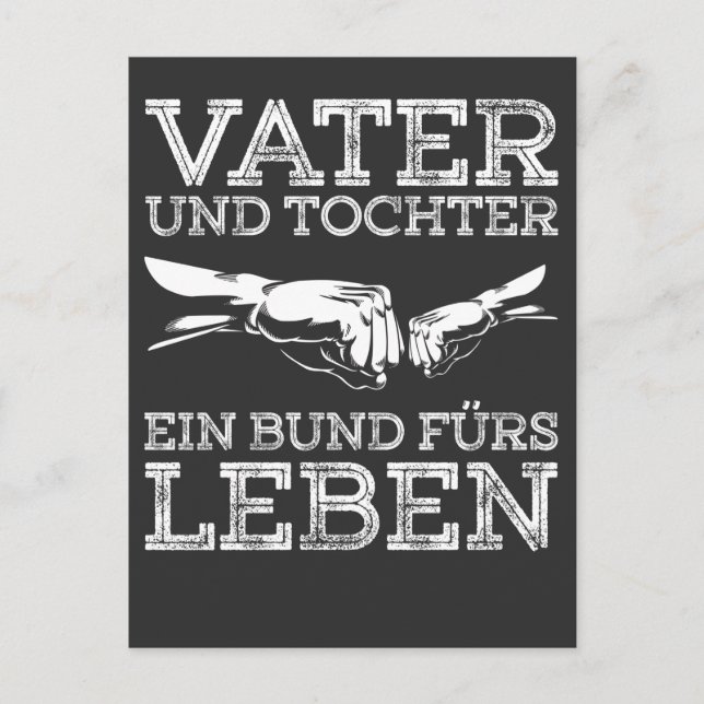 Vater Tochter Spruch Eltern Kind Postcard (Front)