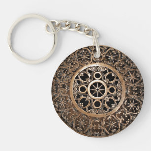 Vatican ancient metal bronze steampunk mysterious key ring