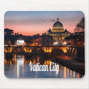 Vatican City At Night Roman Catholic Church Mouse Mat