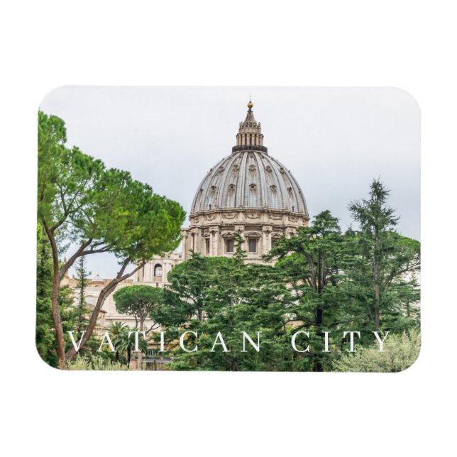 Vatican City Basilica Dome view fridge magnet (Horizontal)