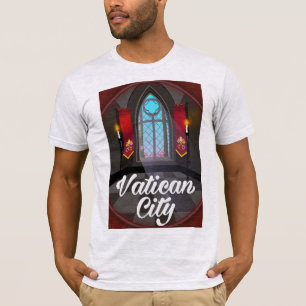 Vatican city cartoon travel poster T-Shirt